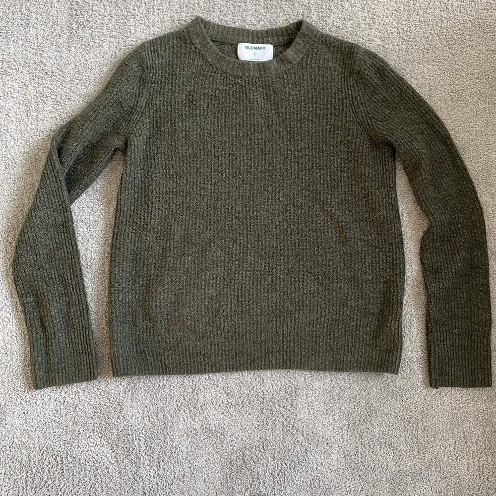 EC Old Navy Army Green Crew Neck Sweater - Size XS
